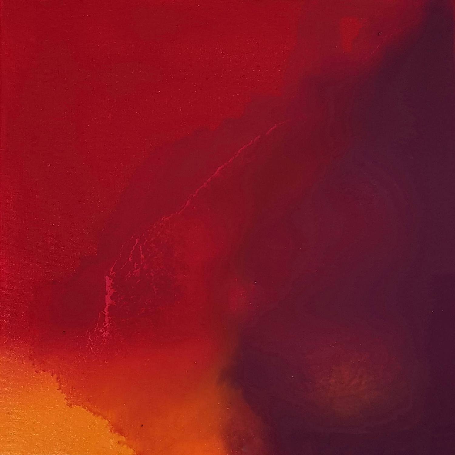 Into The Sun 2, Weronika BRAUN, 40x40cm, Oil-resin on canvas, 2020